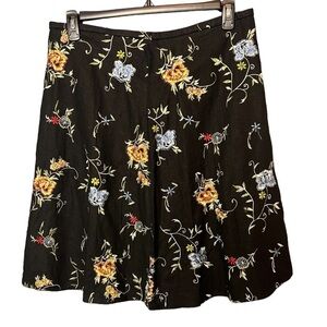 Intuitions Linen Embroidered Skirt Size 14​​​​​​